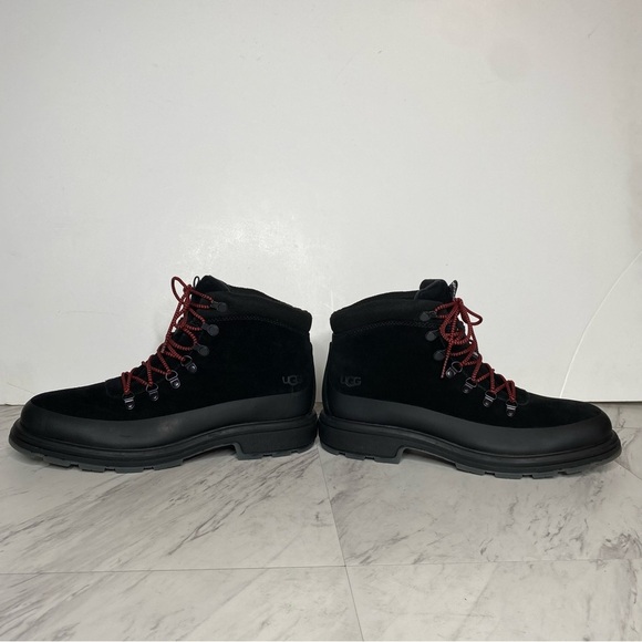New! UGG Biltmore Lace Up Black Suede Hiker Boot 9 - Picture 7 of 15